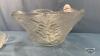 FRUIT PATTERN PUNCH BOWL WITH (6) MATCHING CUPS - 6
