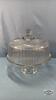 GLASS 11IN WIDE PEDISTAL CAKE STAND