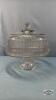 GLASS 11IN WIDE PEDISTAL CAKE STAND - 3