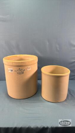 2 GALLON AND A 1 GALLON CROCK