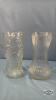 (2) GLASS 10IN TALL VASES