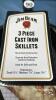 (3) PIECE UNUSED JIM BEAM CAST IRON SKILLET SET - 5