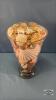 GLASS 12IN HIGH VASE WITH SHELLS - 2