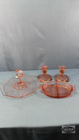 PINK DEPRESSION GLASS LOT