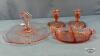 PINK DEPRESSION GLASS LOT - 2