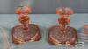 PINK DEPRESSION GLASS LOT - 4