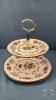 (2) TIER WOOD AND SON DESSERT PLATE