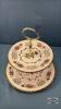 (2) TIER WOOD AND SON DESSERT PLATE - 2