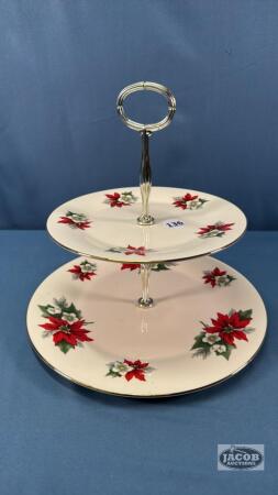 (2) TIER ROYAL VALE DESSERT PLATE