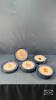 (12) 7IN BLUE AND WHITE PLATES