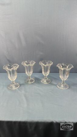 (4) GLASS SUNDAY DISHES