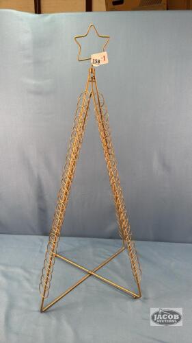 WIRE CHRISTMAS TREE CARD RACK