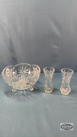 CRYSTAL 7IN FOOTED BOWL