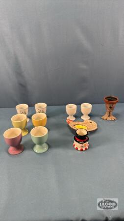 COLLECTION OF EGG CUPS