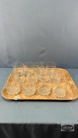 (12) 3.5IN GLASS TUMBLERS