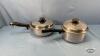 STAINLESS COOKWARE LOT - 4