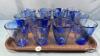 (12) 4.5IN BLUE GLASS TUMBLERS - 2