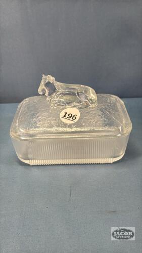 GLASS BUTTER DISH