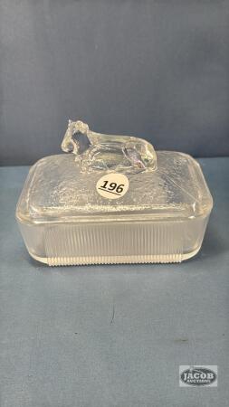 GLASS BUTTER DISH