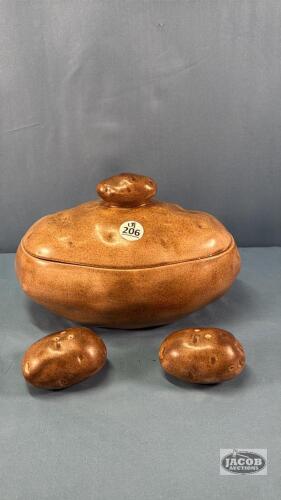 CERAMIC 10IN BOWL WITH LID