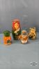 (3) NESTING DOLLS AND (1) EMPTY NESTING DOOL