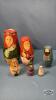 (3) NESTING DOLLS AND (1) EMPTY NESTING DOOL - 5