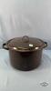 ENAMELED 7IN TALL STOCK POT WITH LID