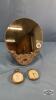 MAKE-UP MIRROR WITH (2) POCKET WATCHES