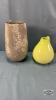 (2) GLASS VASES