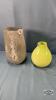 (2) GLASS VASES - 2