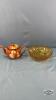 HONEY GOLD AMBER 8IN GLASS BOWL