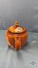 HONEY GOLD AMBER 8IN GLASS BOWL - 3