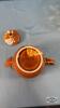 HONEY GOLD AMBER 8IN GLASS BOWL - 7
