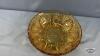 HONEY GOLD AMBER 8IN GLASS BOWL - 10