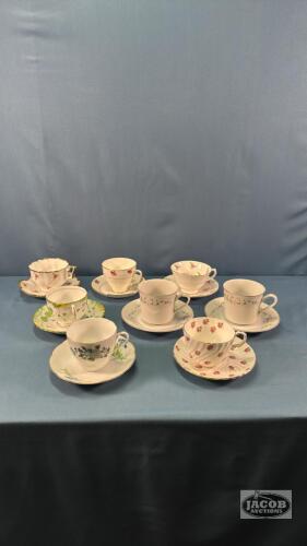 (8) TEA CUPS AND SAUCERS