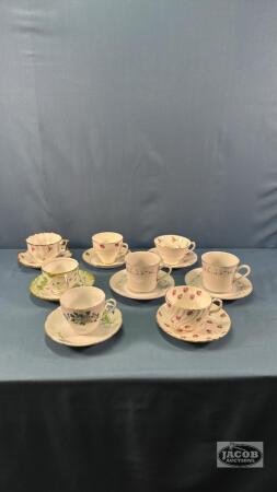 (8) TEA CUPS AND SAUCERS