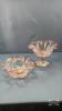 (2) FLORAL FROSTED GLASS BOWLS