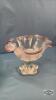 (2) FLORAL FROSTED GLASS BOWLS - 4