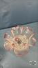 (2) FLORAL FROSTED GLASS BOWLS - 5