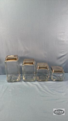 (4) COUNTER TOP CANISTERS