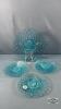 BLUE GLASS SWIRL PLATES
