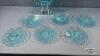 BLUE GLASS SWIRL PLATES - 2