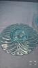 BLUE GLASS SWIRL PLATES - 4
