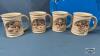 (4) MUGS WITH MATCHING SALT AND PEPPER - 2