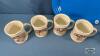 (4) MUGS WITH MATCHING SALT AND PEPPER - 3