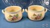 (4) SOUP BOWLS WITH (2) PLASTIC SERVING TRAYS - 2