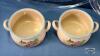(4) SOUP BOWLS WITH (2) PLASTIC SERVING TRAYS - 3
