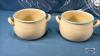 (4) SOUP BOWLS WITH (2) PLASTIC SERVING TRAYS - 4