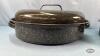 ENAMELED 14IN ROASTING PAN WITH LID - 2