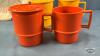(8) TUPPERWARE CUPS WITH (6) LIDS AND 10IN DISH - 5